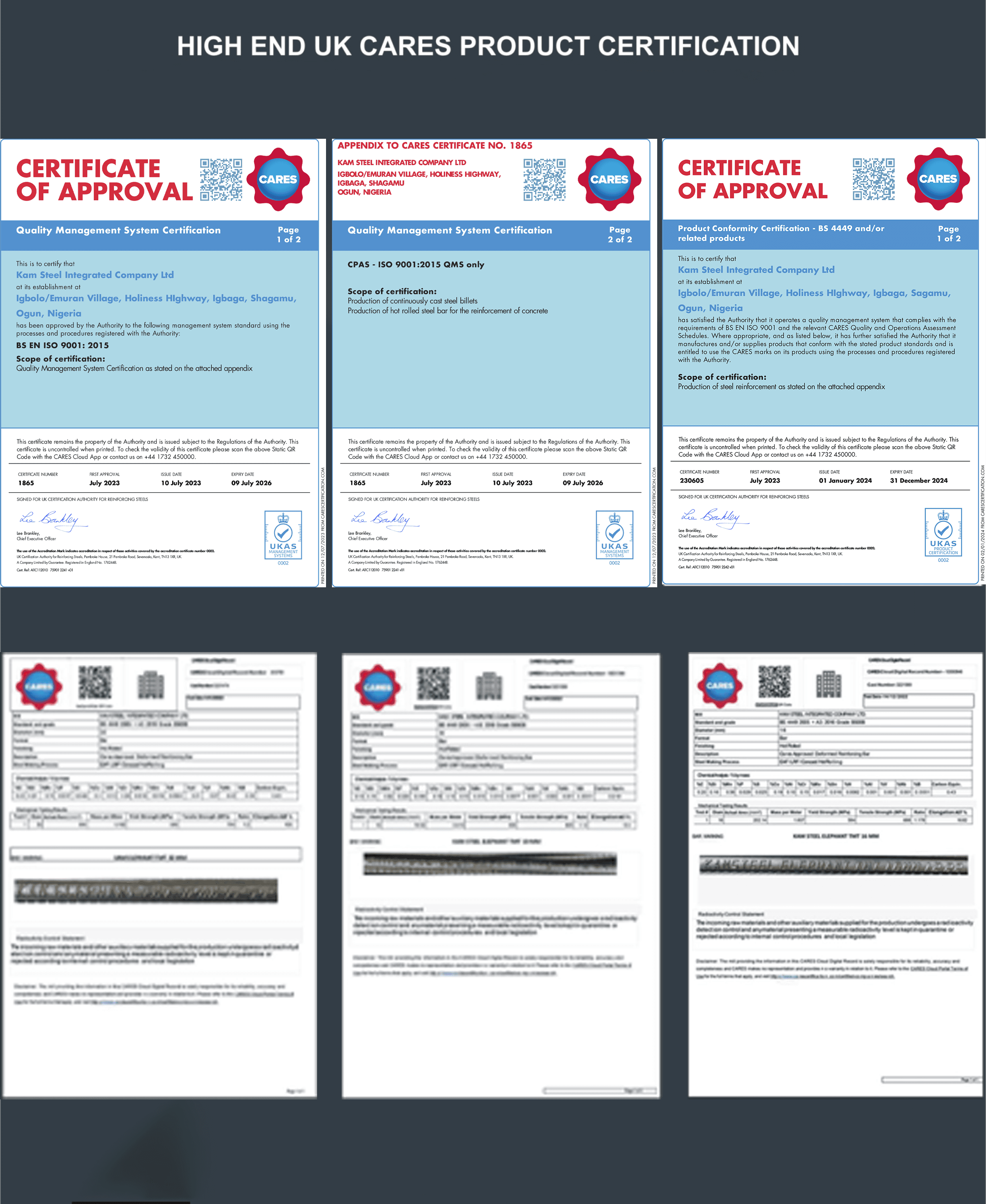 High End UK Cares Product Certification